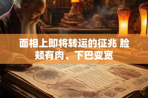 面相上即将转运的征兆 脸颊有肉、下巴变宽