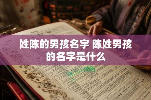 姓陈的男孩名字 陈姓男孩的名字是什么 姓陈的男孩名字 陈姓男孩的名字是什么