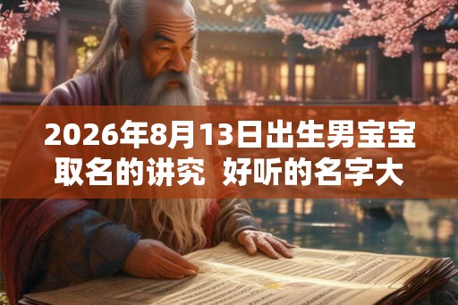 2026年8月13日出生男宝宝取名的讲究 好听的名字大全 2026年8月13日出生男宝宝取名的讲究 好听的名字大全