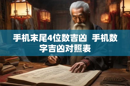 手机末尾4位数吉凶  手机数字吉凶对照表