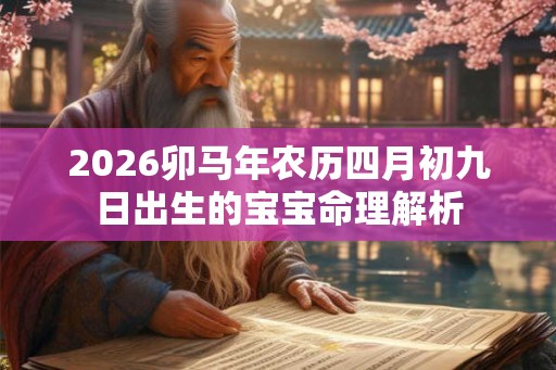 2026卯马年农历四月初九日出生的宝宝命理解析