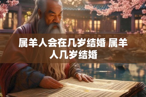 属羊人会在几岁结婚 属羊人几岁结婚