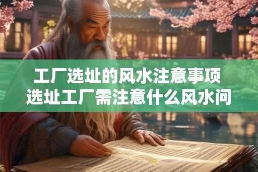工厂选址的风水注意事项 选址工厂需注意什么风水问题