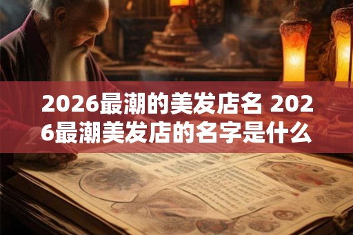 2026最潮的美发店名 2026最潮美发店的名字是什么 2026最潮的美发店名 2026最潮美发店的名字是什么