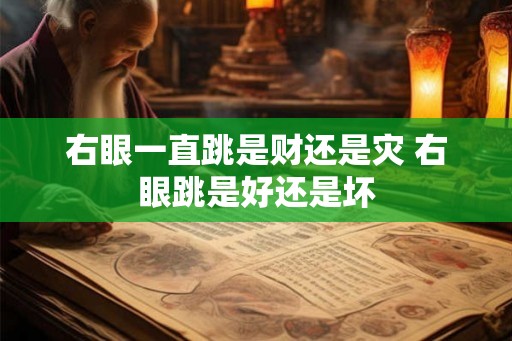 右眼一直跳是财还是灾 右眼跳是好还是坏