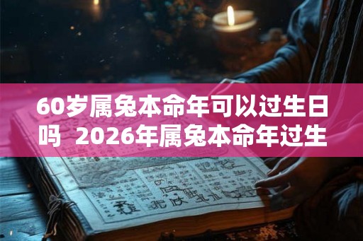 60岁属兔本命年可以过生日吗  2026年属兔本命年过生日好吗