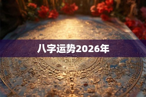 八字运势2026年 八字运势2026年