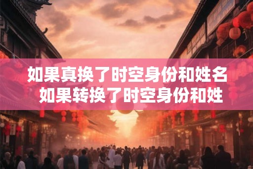 如果真换了时空身份和姓名  如果转换了时空身份和姓名