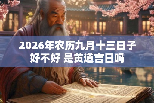2026年农历九月十三日子好不好 是黄道吉日吗