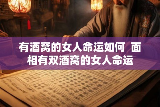 有酒窝的女人命运如何  面相有双酒窝的女人命运