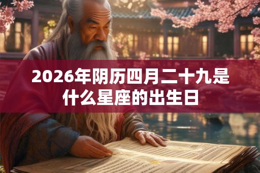 2026年阴历四月二十九是什么星座的出生日