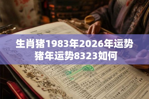 生肖猪1983年2026年运势 猪年运势8323如何