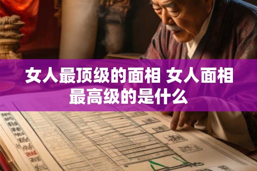 女人最顶级的面相 女人面相最高级的是什么