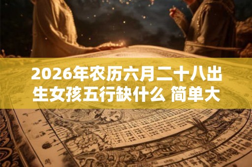 2026年农历六月二十八出生女孩五行缺什么 简单大方洋气的名字