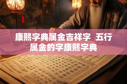 康熙字典属金吉祥字  五行属金的字康熙字典