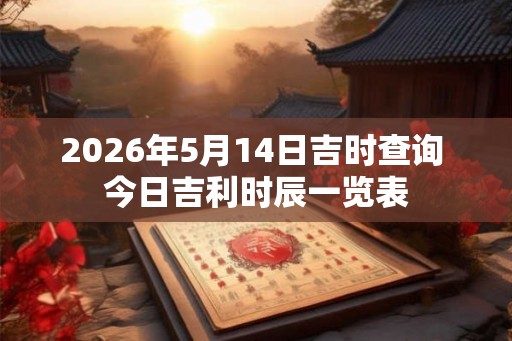 2026年5月14日吉时查询 今日吉利时辰一览表