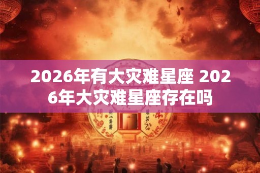 2026年有大灾难星座 2026年大灾难星座存在吗