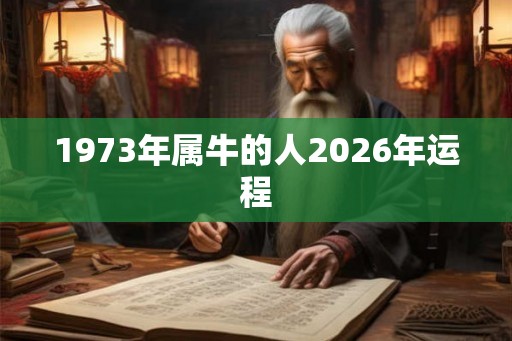 1973年属牛的人2026年运程
