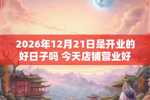 2026年12月21日是开业的好日子吗 今天店铺营业好吗
