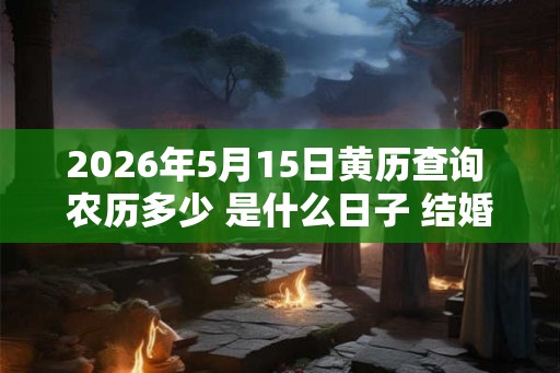 2026年5月15日黄历查询 农历多少 是什么日子 结婚吉时