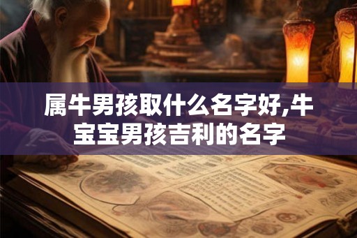属牛男孩取什么名字好,牛宝宝男孩吉利的名字