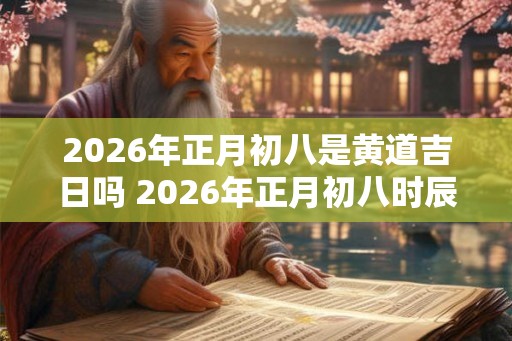 2026年正月初八是黄道吉日吗 2026年正月初八时辰吉凶一览表