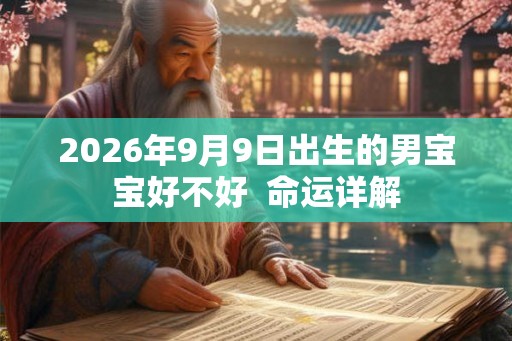 2026年9月9日出生的男宝宝好不好 命运详解 2026年9月9日出生的男宝宝好不好 命运详解