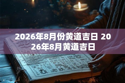 2026年8月份黄道吉日 2026年8月黄道吉日