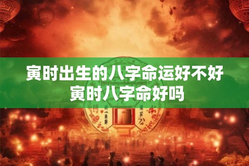 寅时出生的八字命运好不好 寅时八字命好吗
