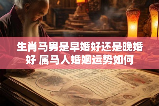 生肖马男是早婚好还是晚婚好 属马人婚姻运势如何
