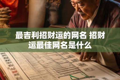 最吉利招财运的网名 招财运最佳网名是什么 最吉利招财运的网名 招财运最佳网名是什么