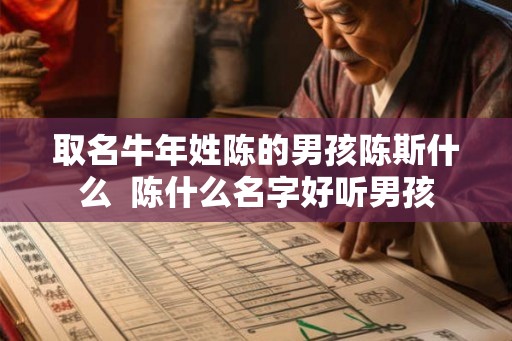 取名牛年姓陈的男孩陈斯什么 陈什么名字好听男孩 取名牛年姓陈的男孩陈斯什么 陈什么名字好听男孩