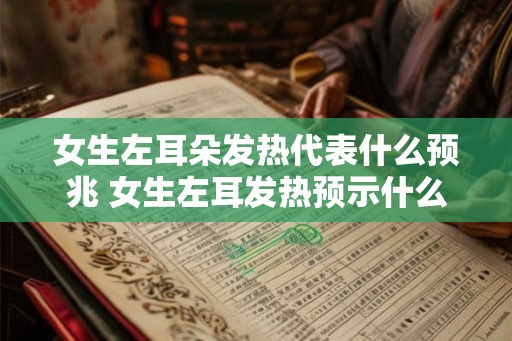 女生左耳朵发热代表什么预兆 女生左耳发热预示什么 女生左耳朵发热代表什么预兆 女生左耳发热预示什么