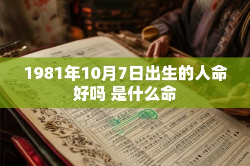 1981年10月7日出生的人命好吗 是什么命