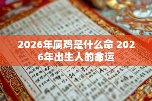 2026年属鸡是什么命 2026年出生人的命运