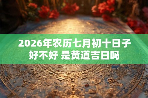 2026年农历七月初十日子好不好 是黄道吉日吗