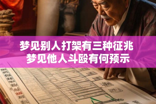 梦见别人打架有三种征兆 梦见他人斗殴有何预示