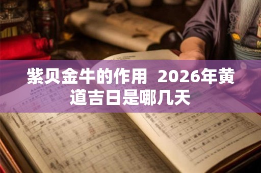 紫贝金牛的作用  2026年黄道吉日是哪几天