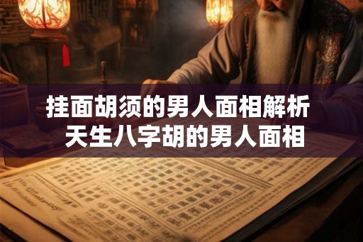 挂面胡须的男人面相解析  天生八字胡的男人面相