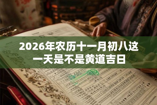 2026年农历十一月初八这一天是不是黄道吉日