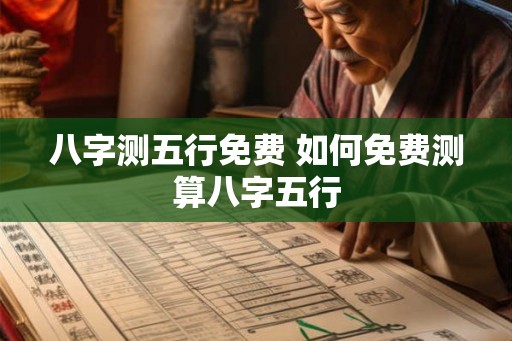 八字测五行免费 如何免费测算八字五行
