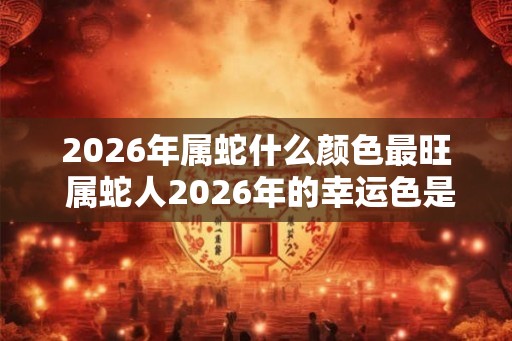 2026年属蛇什么颜色最旺 属蛇人2026年的幸运色是什么