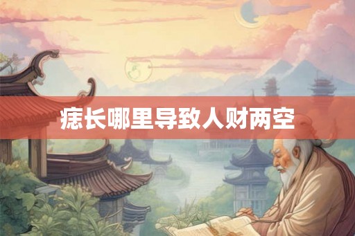 痣长哪里导致人财两空