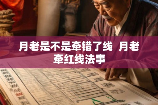 月老是不是牵错了线  月老牵红线法事