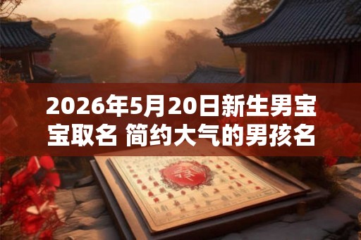 2026年5月20日新生男宝宝取名 简约大气的男孩名
