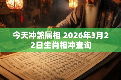 今天冲煞属相 2026年3月22日生肖相冲查询