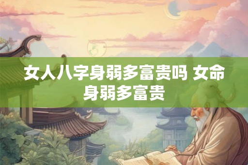 女人八字身弱多富贵吗 女命身弱多富贵 女人八字身弱多富贵吗 女命身弱多富贵