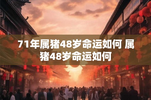 71年属猪48岁命运如何 属猪48岁命运如何
