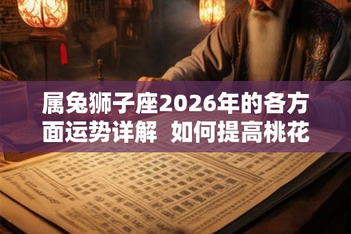 属兔狮子座2026年的各方面运势详解  如何提高桃花运