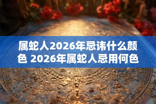 属蛇人2026年忌讳什么颜色 2026年属蛇人忌用何色